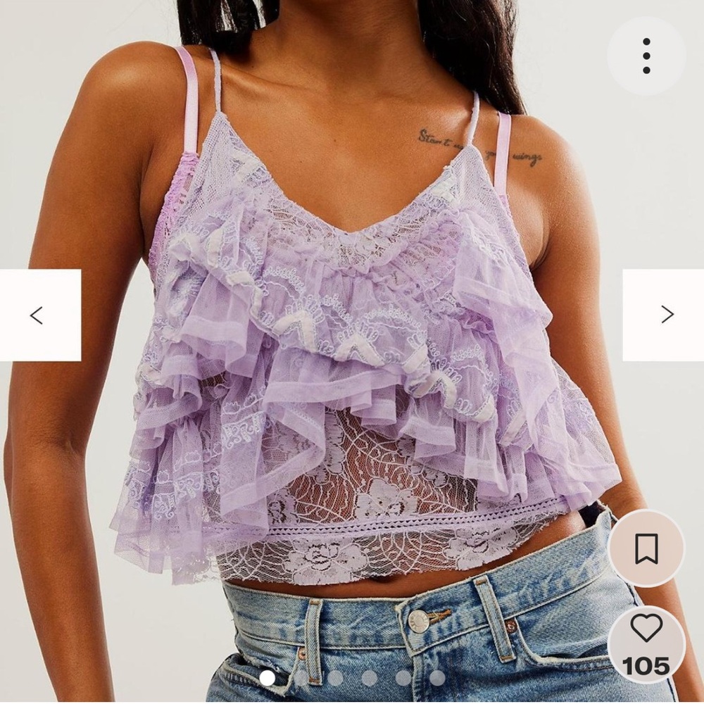 Free people in the clouds ruffle tank